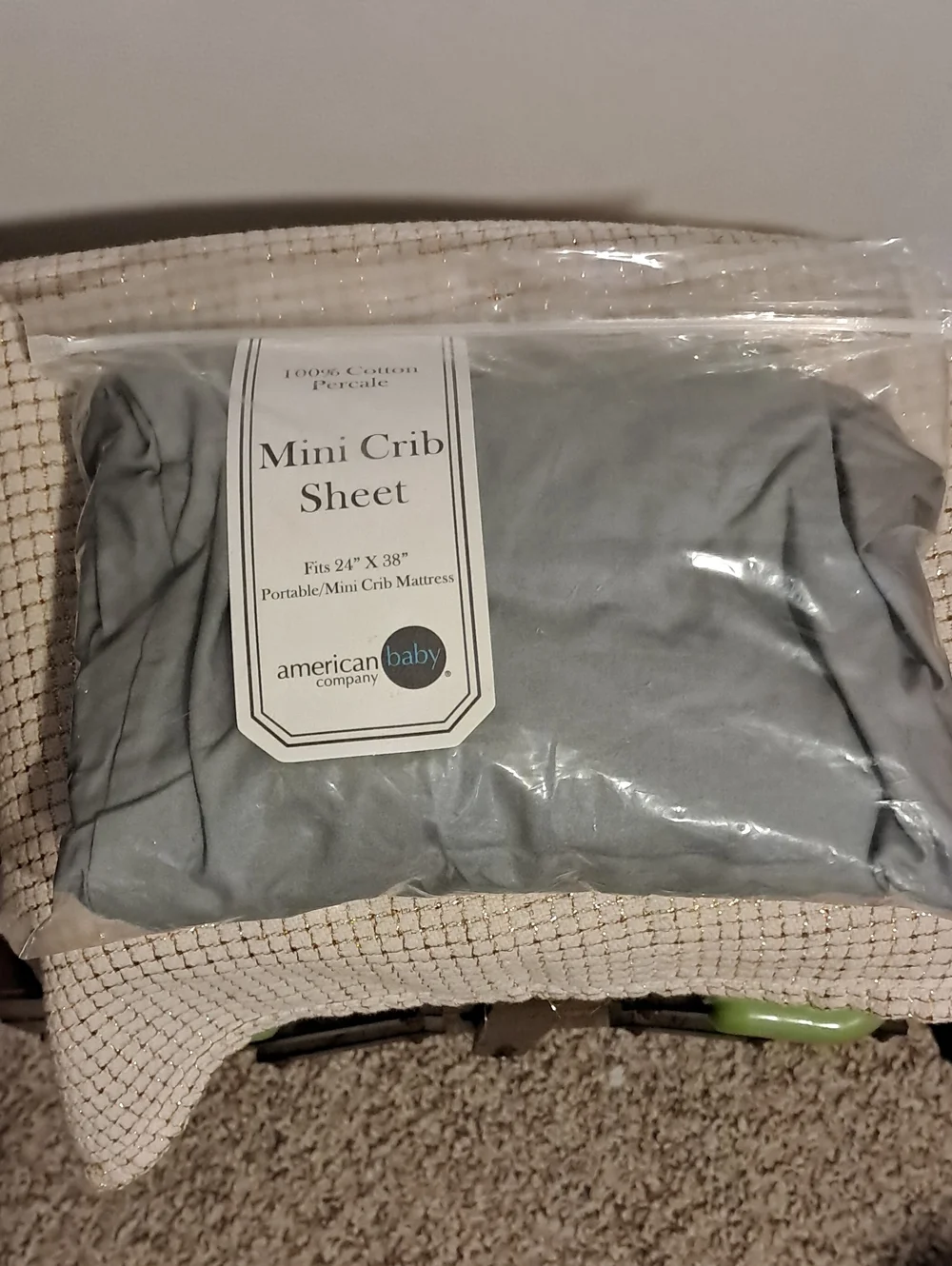 American Baby Mini Crib Matress Sheet  in Gray